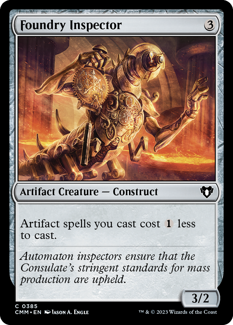 Foundry Inspector (CMM-385) - Commander Masters Foil - Premium MTG Single from Wizards of the Coast - Just $1.19! Shop now at Game Crave Tournament Store