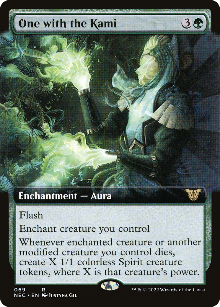 One with the Kami (NEC-069) - Neon Dynasty Commander: (Extended Art) - Premium MTG Single from Wizards of the Coast - Just $0.08! Shop now at Game Crave Tournament Store