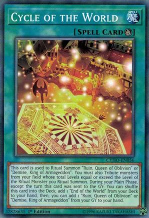 Cycle of the World (CYHO-EN056) - Cybernetic Horizon Unlimited - Premium Yugioh Single from Konami - Just $0.26! Shop now at Game Crave Tournament Store