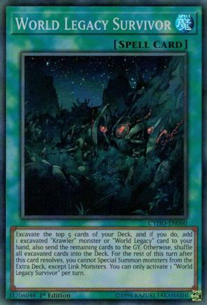 World Legacy Survivor (CYHO-EN060) - Cybernetic Horizon 1st Edition - Premium Yugioh Single from Konami - Just $0.25! Shop now at Game Crave Tournament Store