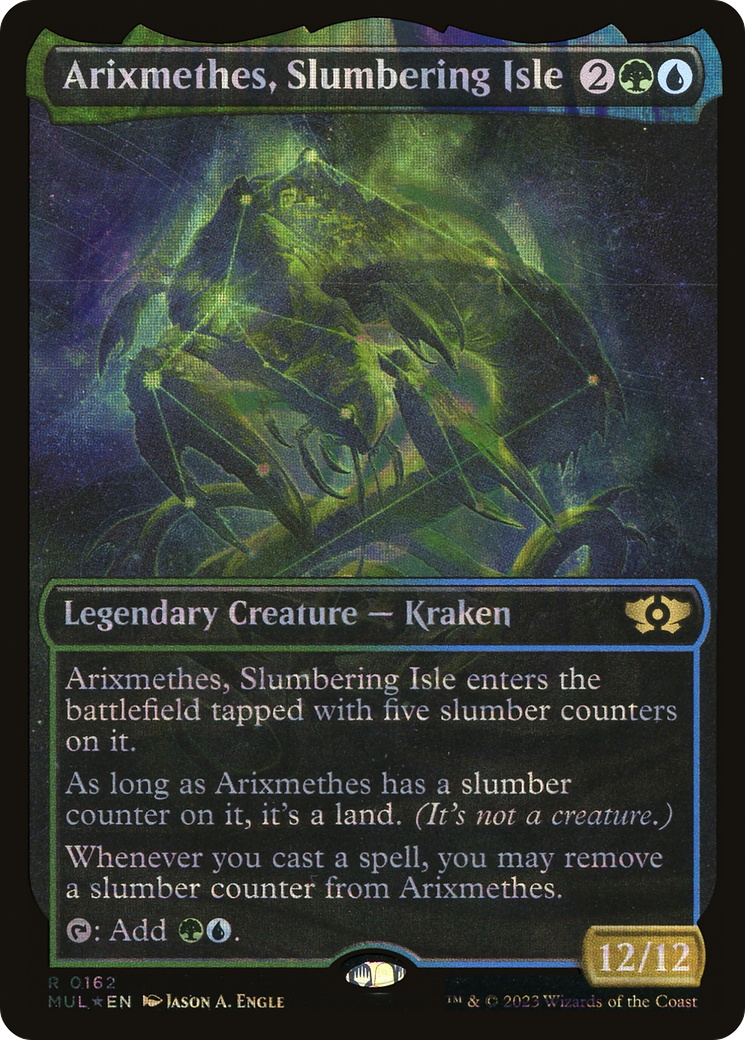 Arixmethes, Slumbering Isle (MUL-162) - Multiverse Legends: (Showcase) Foil - Premium MTG Single from Wizards of the Coast - Just $4.38! Shop now at Game Crave Tournament Store