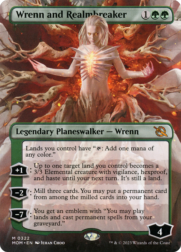 Wrenn and Realmbreaker (MOM-322) - March of the Machine (Borderless) - Premium MTG Single from Wizards of the Coast - Just $1.28! Shop now at Game Crave Tournament Store