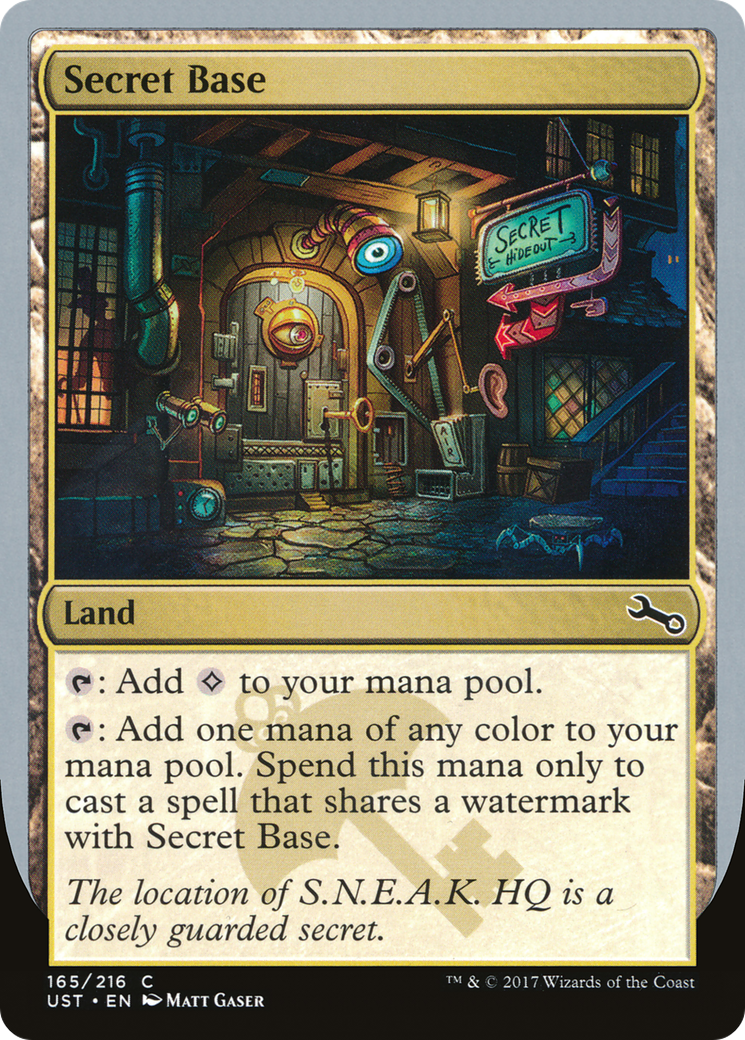 Secret Base (UST-165B) - Unstable Foil - Premium MTG Single from Wizards of the Coast - Just $0.40! Shop now at Game Crave Tournament Store
