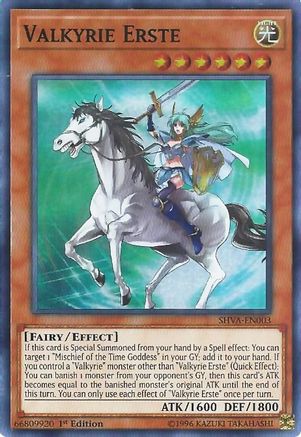 Valkyrie Erste (SHVA-EN003) - Shadows in Valhalla 1st Edition - Premium Yugioh Single from Konami - Just $0.25! Shop now at Game Crave Tournament Store