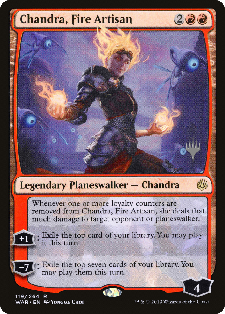 Chandra, Fire Artisan (PWAR-119P) - War of the Spark Promos - Premium MTG Single from Wizards of the Coast - Just $0.18! Shop now at Game Crave Tournament Store