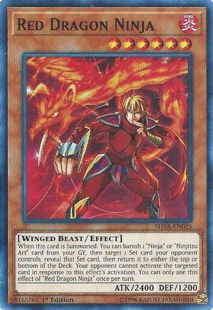 Red Dragon Ninja (SHVA-EN025) - Shadows in Valhalla 1st Edition - Premium Yugioh Single from Konami - Just $0.25! Shop now at Game Crave Tournament Store