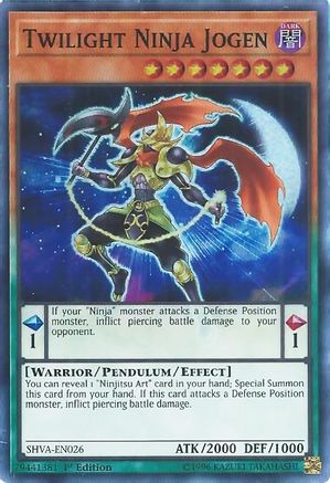 Twilight Ninja Jogen (SHVA-EN026) - Shadows in Valhalla 1st Edition - Premium Yugioh Single from Konami - Just $0.25! Shop now at Game Crave Tournament Store