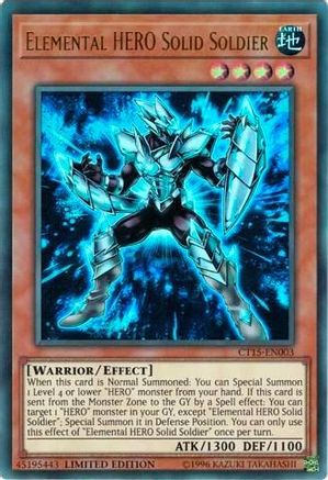 Elemental HERO Solid Soldier (CT15-EN003) - 2018 Mega-Tins Limited - Premium Yugioh Single from Konami - Just $0.58! Shop now at Game Crave Tournament Store