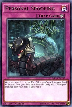 Personal Spoofing (MP18-EN152) - 2018 Mega-Tins Mega Pack 1st Edition - Premium Yugioh Single from Konami - Just $1.18! Shop now at Game Crave Tournament Store