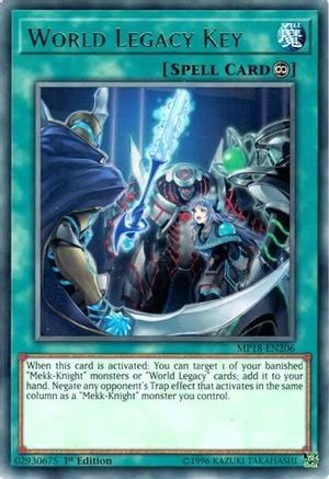 World Legacy Key (MP18-EN206) - 2018 Mega-Tins Mega Pack 1st Edition - Premium Yugioh Single from Konami - Just $0.45! Shop now at Game Crave Tournament Store