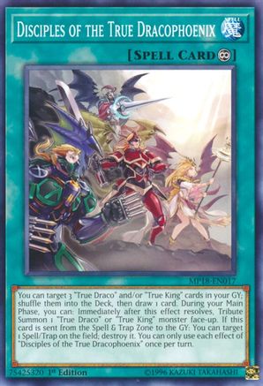 Disciples of the True Dracophoenix (MP18-EN017) - 2018 Mega-Tins Mega Pack 1st Edition - Premium Yugioh Single from Konami - Just $0.25! Shop now at Game Crave Tournament Store