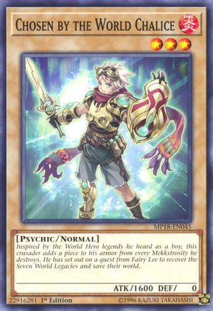 Chosen by the World Chalice (MP18-EN045) - 2018 Mega-Tins Mega Pack 1st Edition - Premium Yugioh Single from Konami - Just $0.25! Shop now at Game Crave Tournament Store
