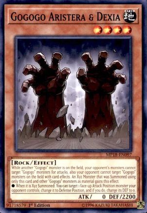 Gogogo Aristera & Dexia (MP18-EN097) - 2018 Mega-Tins Mega Pack 1st Edition - Premium Yugioh Single from Konami - Just $0.25! Shop now at Game Crave Tournament Store