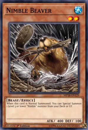 Nimble Beaver (MP18-EN129) - 2018 Mega-Tins Mega Pack 1st Edition - Premium Yugioh Single from Konami - Just $0.47! Shop now at Game Crave Tournament Store