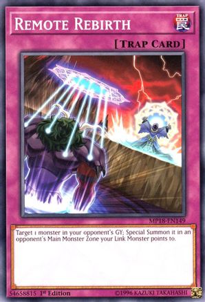 Remote Rebirth (MP18-EN149) - 2018 Mega-Tins Mega Pack 1st Edition - Premium Yugioh Single from Konami - Just $0.25! Shop now at Game Crave Tournament Store