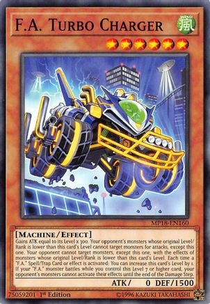 F.A. Turbo Charger (MP18-EN160) - 2018 Mega-Tins Mega Pack 1st Edition - Premium Yugioh Single from Konami - Just $0.08! Shop now at Game Crave Tournament Store