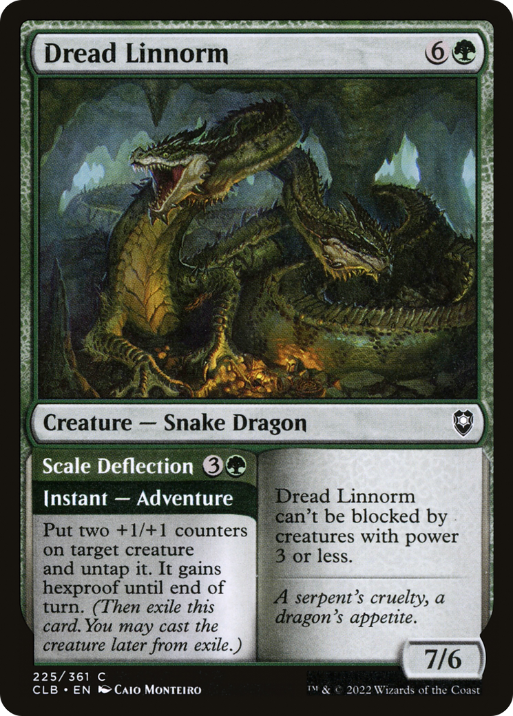 Dread Linnorm // Scale Deflection (CLB-225) - Commander Legends: Battle for Baldur's Gate Foil - Premium MTG Single from Wizards of the Coast - Just $0.08! Shop now at Game Crave Tournament Store