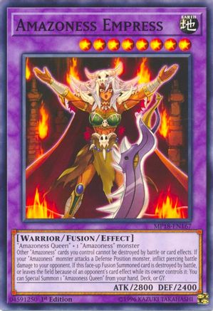 Amazoness Empress (MP18-EN167) - 2018 Mega-Tins Mega Pack 1st Edition - Premium Yugioh Single from Konami - Just $0.33! Shop now at Game Crave Tournament Store