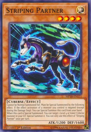 Striping Partner (MP18-EN171) - 2018 Mega-Tins Mega Pack 1st Edition - Premium Yugioh Single from Konami - Just $0.25! Shop now at Game Crave Tournament Store