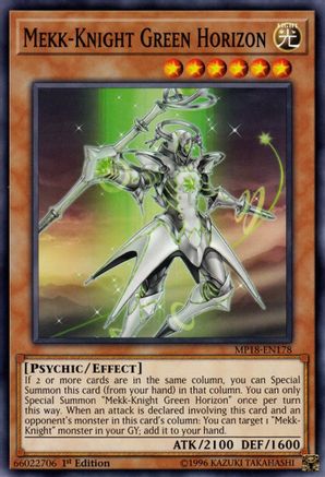 Mekk-Knight Green Horizon (MP18-EN178) - 2018 Mega-Tins Mega Pack 1st Edition - Premium Yugioh Single from Konami - Just $0.25! Shop now at Game Crave Tournament Store