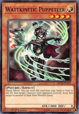 Wattkinetic Puppeteer (MP18-EN192) - 2018 Mega-Tins Mega Pack 1st Edition - Premium Yugioh Single from Konami - Just $0.25! Shop now at Game Crave Tournament Store