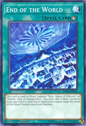 End of the World (MP18-EN233) - 2018 Mega-Tins Mega Pack 1st Edition - Premium Yugioh Single from Konami - Just $0.37! Shop now at Game Crave Tournament Store