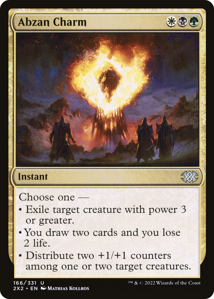 Abzan Charm (2X2-166) - Double Masters 2022 Foil - Premium MTG Single from Wizards of the Coast - Just $0.30! Shop now at Game Crave Tournament Store