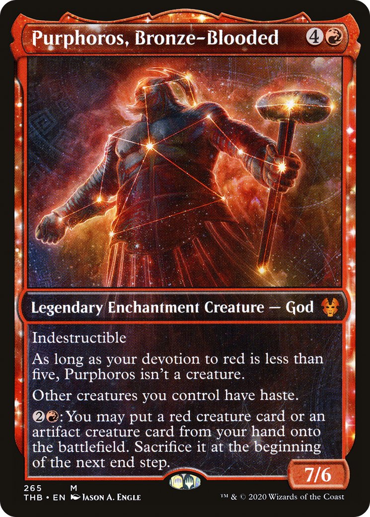 Purphoros, Bronze-Blooded (THB-265) - Theros Beyond Death: (nyxtouched, Showcase) - Premium MTG Single from Wizards of the Coast - Just $0.67! Shop now at Game Crave Tournament Store