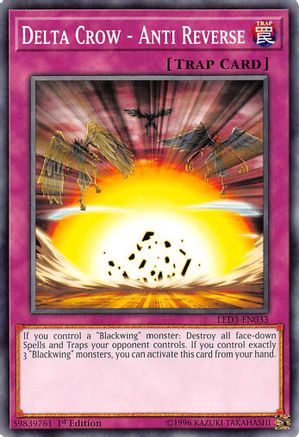 Delta Crow - Anti Reverse (LED3-EN033) - Legendary Duelists: White Dragon Abyss 1st Edition - Premium Yugioh Single from Konami - Just $0.25! Shop now at Game Crave Tournament Store