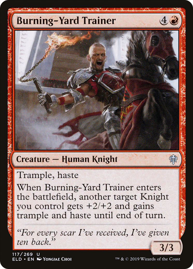 Burning-Yard Trainer (ELD-117) - Throne of Eldraine - Premium MTG Single from Wizards of the Coast - Just $0.08! Shop now at Game Crave Tournament Store