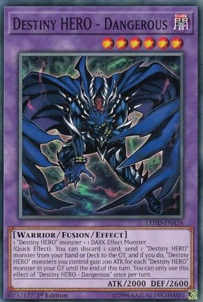 Destiny HERO - Dangerous (LEHD-ENA34) - Legendary Hero Decks 1st Edition - Premium Yugioh Single from Konami - Just $0.25! Shop now at Game Crave Tournament Store