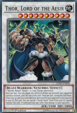 Thor, Lord of the Aesir (LEHD-ENB30) - Legendary Hero Decks 1st Edition - Premium Yugioh Single from Konami - Just $0.25! Shop now at Game Crave Tournament Store
