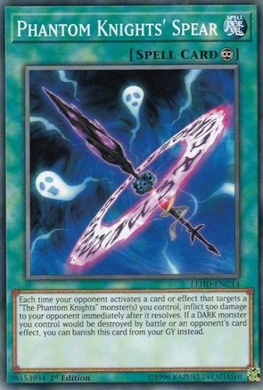Phantom Knights' Spear (LEHD-ENC14) - Legendary Hero Decks 1st Edition - Premium Yugioh Single from Konami - Just $0.25! Shop now at Game Crave Tournament Store