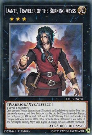 Dante, Traveler of the Burning Abyss (LEHD-ENC39) - Legendary Hero Decks 1st Edition - Premium Yugioh Single from Konami - Just $0.08! Shop now at Game Crave Tournament Store