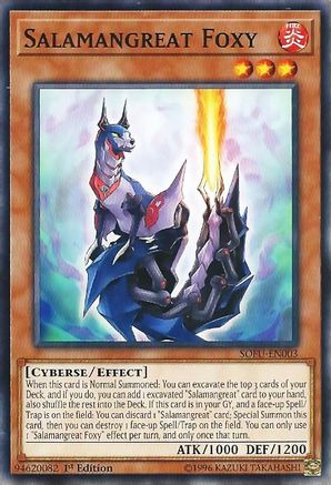 Salamangreat Foxy (SOFU-EN003) - Soul Fusion 1st Edition - Premium Yugioh Single from Konami - Just $0.25! Shop now at Game Crave Tournament Store