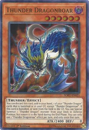 Thunder Dragonroar (SOFU-EN021) - Soul Fusion Unlimited - Premium Yugioh Single from Konami - Just $4.58! Shop now at Game Crave Tournament Store