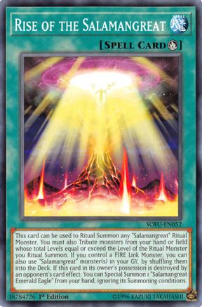 Rise of the Salamangreat (SOFU-EN052) - Soul Fusion 1st Edition - Premium Yugioh Single from Konami - Just $0.25! Shop now at Game Crave Tournament Store