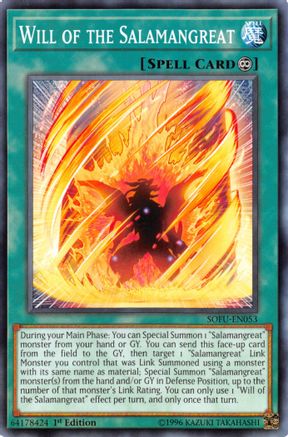 Will of the Salamangreat (SOFU-EN053) - Soul Fusion Unlimited - Premium Yugioh Single from Konami - Just $0.25! Shop now at Game Crave Tournament Store