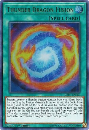 Thunder Dragon Fusion (SOFU-EN060) - Soul Fusion Unlimited - Premium Yugioh Single from Konami - Just $0.95! Shop now at Game Crave Tournament Store