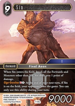 Sin (OPUS VII) Foil - Premium Final Fantasy Single from Opus VII - Just $2.68! Shop now at Game Crave Tournament Store