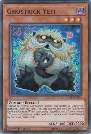 Ghostrick Yeti (AC18-EN004) - Advent Calendar 2018 1st Edition - Premium Yugioh Single from Konami - Just $0.27! Shop now at Game Crave Tournament Store