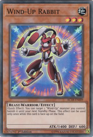 Wind-Up Rabbit (AC18-EN009) - Advent Calendar 2018 1st Edition - Premium Yugioh Single from Konami - Just $0.26! Shop now at Game Crave Tournament Store