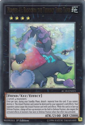 Number 41: Bagooska the Terribly Tired Tapir (AC18-EN021) - Advent Calendar 2018 1st Edition - Premium Yugioh Single from Konami - Just $5.54! Shop now at Game Crave Tournament Store