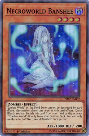 Game Crave Tournament Store - Necroworld Banshee (SR07-EN002) - Structure Deck: Zombie Horde 1st Edition Game Crave Tournament Store - Necroworld Banshee (SR07-EN002) - Structure Deck: Zombie Horde 1st Edition