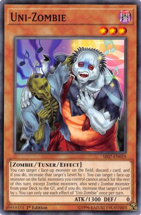 Uni-Zombie (SR07-EN019) - Structure Deck: Zombie Horde 1st Edition - Premium Yugioh Single from Konami - Just $0.69! Shop now at Game Crave Tournament Store