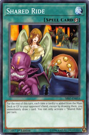 SR07-EN033 Shared Ride 1st Edition Mint YuGiOh Card SR07-EN033 Shared Ride 1st Edition Mint YuGiOh Card