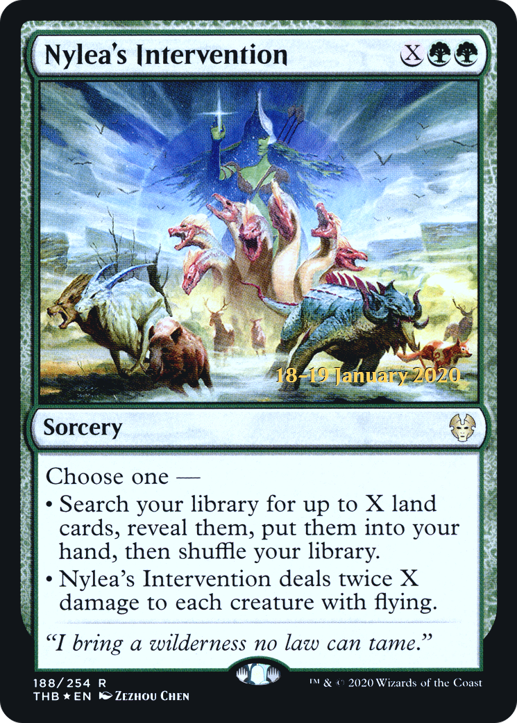 Nylea's Intervention (PTHB-188S) - Theros Beyond Death Promos Foil - Premium MTG Single from Wizards of the Coast - Just $0.73! Shop now at Game Crave Tournament Store
