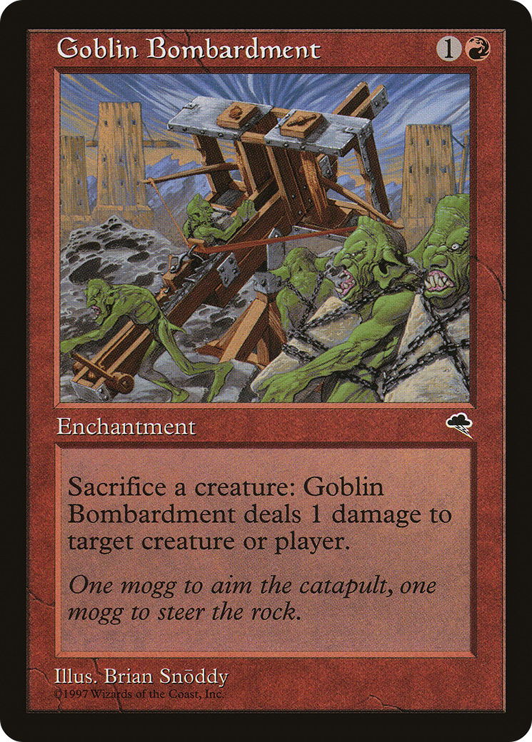 Goblin Bombardment (TMP-179) - Tempest - Premium MTG Single from Wizards of the Coast - Just $4.07! Shop now at Game Crave Tournament Store