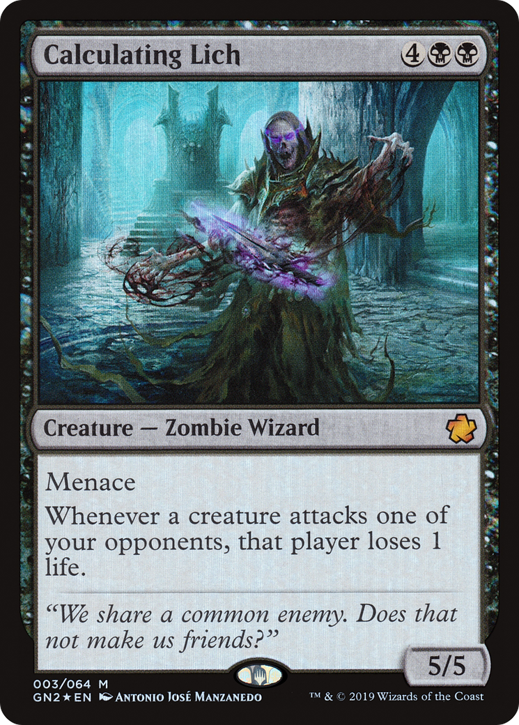 Calculating Lich (GN2-003) - Game Night 2019 Foil - Premium MTG Single from Wizards of the Coast - Just $0.26! Shop now at Game Crave Tournament Store