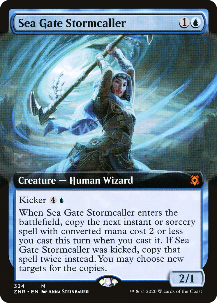Sea Gate Stormcaller (ZNR-334) - Zendikar Rising: (Extended Art) Foil - Premium MTG Single from Wizards of the Coast - Just $0.17! Shop now at Game Crave Tournament Store